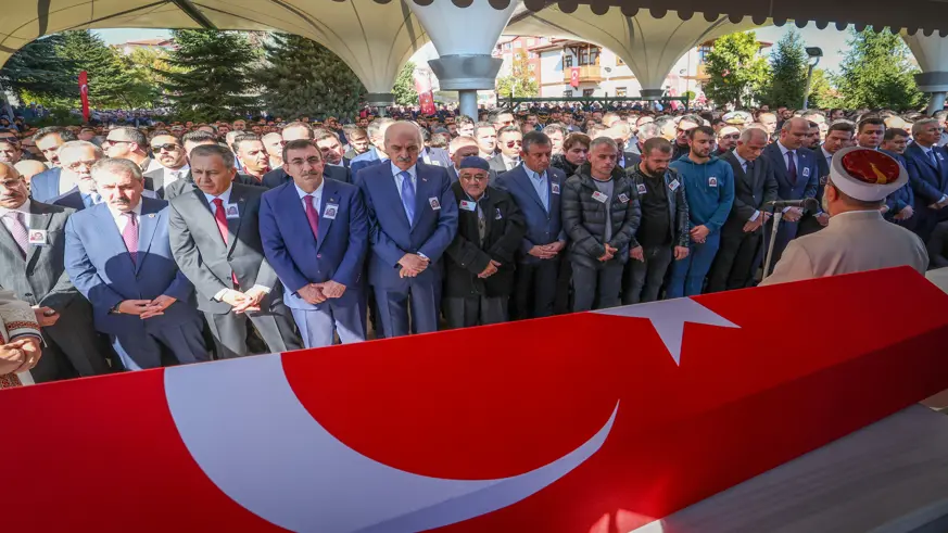 TUSAŞ şehidi son yolculuğuna uğurlandı 