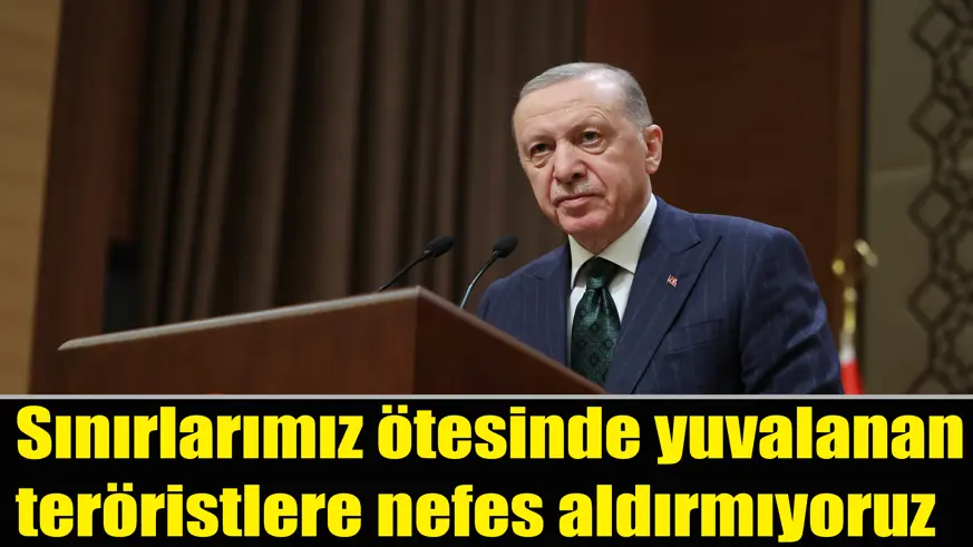 Cumhurbaşkanı Recep Tayyip Erdoğan konuşuyor; 