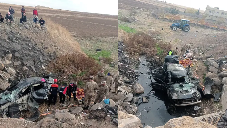 Şırnak'ta otomobil atık su kanalına düştü: 1 ölü, 7 yaralı