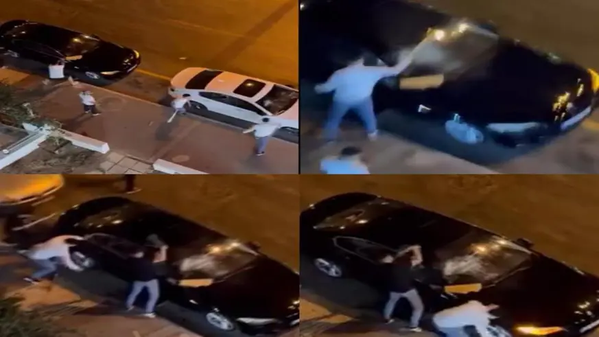 Araçlara saldırıp zarar verdiler