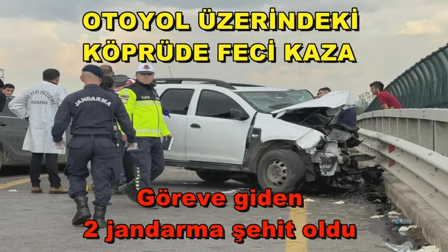 Otoyol üzerindeki köprüde feci kaza