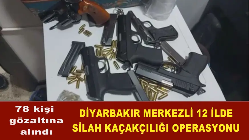 Diyarbakır merkezli 12 ilde silah kaçakçılığı operasyonu
