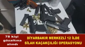 Diyarbakır merkezli 12 ilde silah kaçakçılığı operasyonu