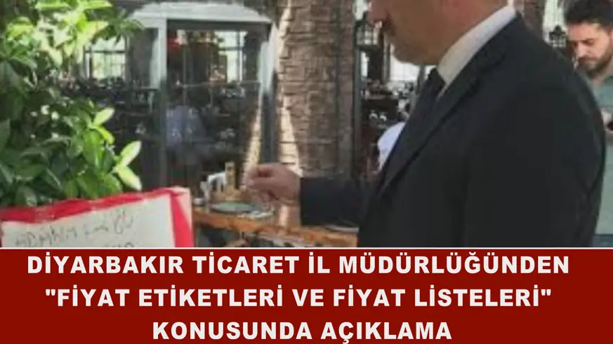 Diyarbakır Ticaret İl Müdürlüğünden 