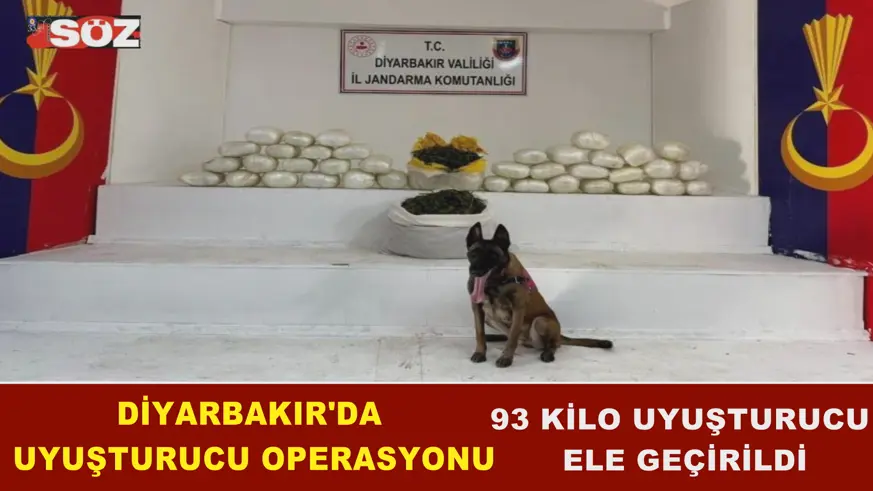 Diyarbakır'da 93 kilo uyuşturucu ele geçirildi