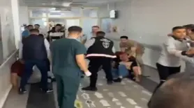 Hastane acilinde tekme tokat kavga