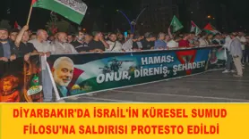 Diyarbakır'da İsrail'in Küresel Sumud Filosu'na saldırısı protesto edildi