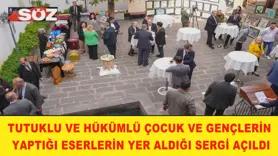 Tutuklu ve hükümlü çocuk ve gençlerin yaptığı eserlerin yer aldığı sergi açıldı