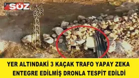 Yer altındaki 3 kaçak trafo yapay zeka entegre edilmiş dronla tespit edildi