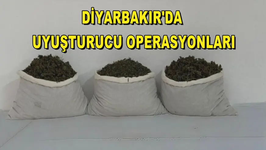 Diyarbakır'da uyuşturucu operasyonları
