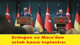 Erdoğan ve Merz'den  ortak basın toplantısı