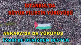 İstanbul'da Büyük Filistin Yürüyüşü