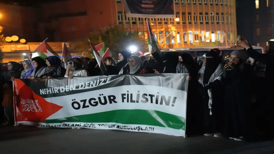 Diyarbakır'da İsrail'in Gazze'ye saldırıları protesto edildi