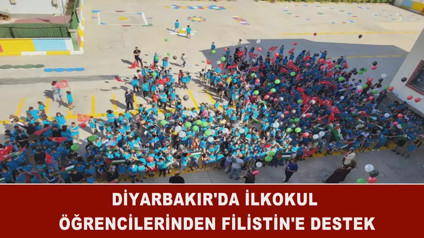 Diyarbakır'da ilkokul öğrencilerinden Filistin'e destek