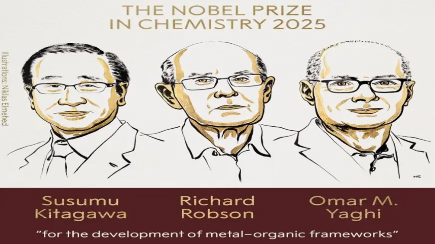 2025 Nobel Kimya Ödülü'nün sahipleri belli oldu