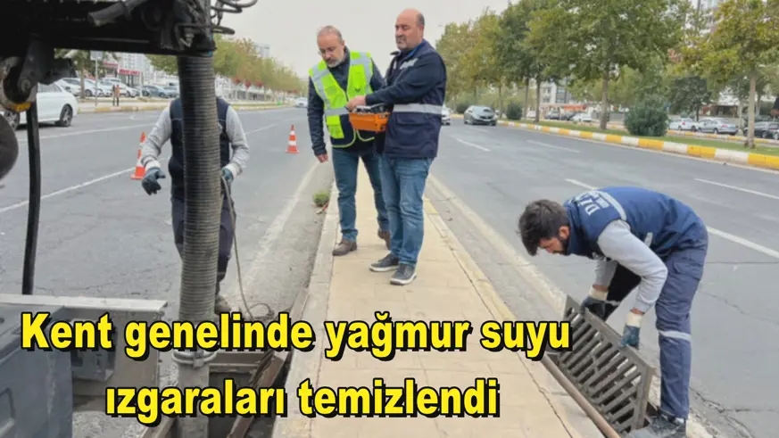 Kent genelinde yağmur suyu  ızgaraları temizlendi