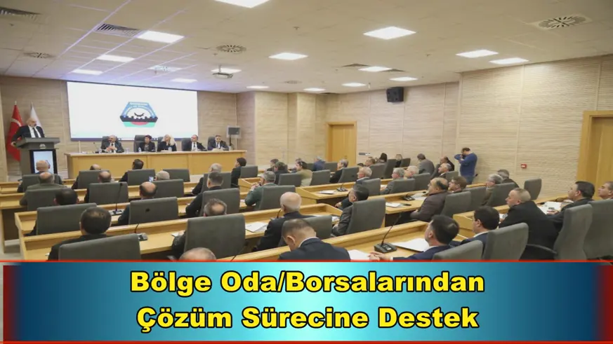 Bölge Oda/Borsalarından  Çözüm Sürecine Destek 