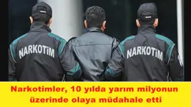 Narkotimler, 10 yılda yarım milyonun  üzerinde olaya müdahale etti