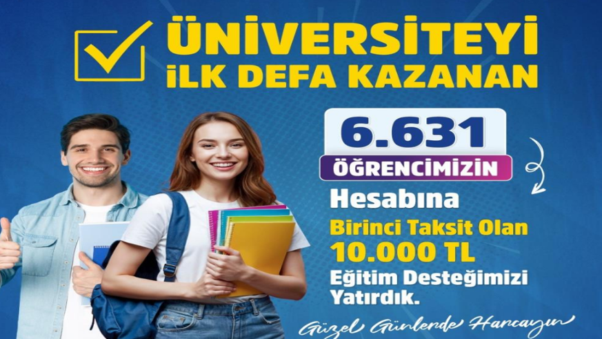 6 bin 631 öğrenciye eğitim desteği