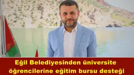 Eğil Belediyesinden üniversite öğrencilerine eğitim bursu desteği