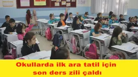 Okullarda ilk ara tatil için  son ders zili çaldı