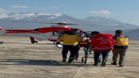 Ambulans helikopter 15 aylık bebek için havalandı