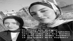 Yangında hayatını kaybedenlerden 2'si 18 yaşından küçük