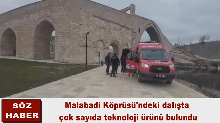 Malabadi Köprüsü'ndeki dalışta çok sayıda teknoloji ürünü bulundu
