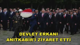 Devlet erkanı, Anıtkabir'i ziyaret etti