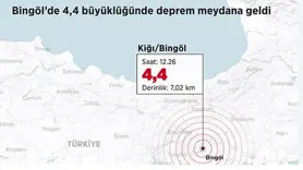 Bingöl'de 4,4 büyüklüğünde deprem