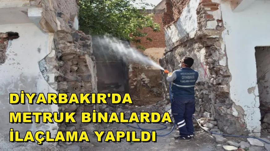 Diyarbakır'da metruk binalarda ilaçlama yapıldı