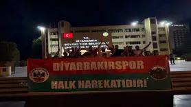 DİYARBAKIRSPORLU TARAFTARLARDAN PANKARTLI PROTESTO