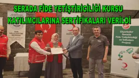 Serada fide yetiştiriciliği kursu katılımcılarına sertifikaları verildi