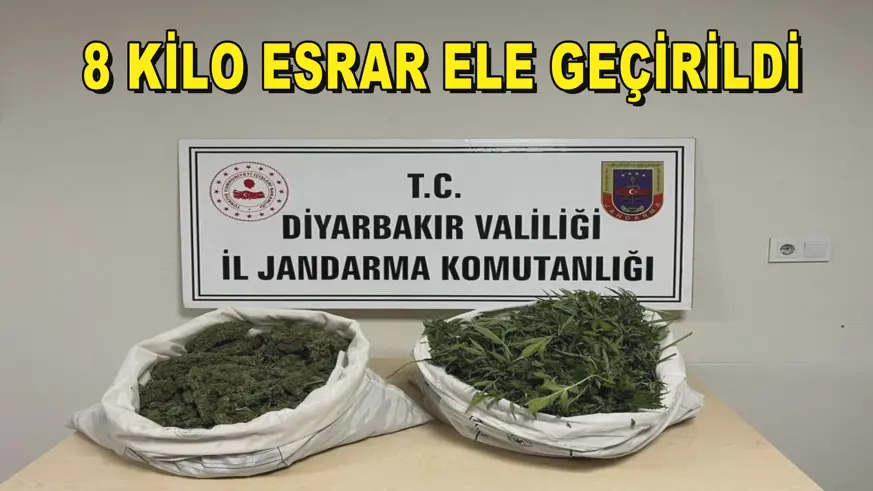 8 Kilo esrar ele geçirildi