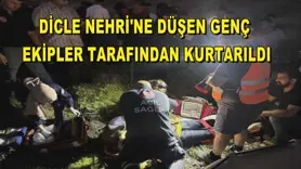 Dicle Nehri'ne düşen genç, ekipler tarafından kurtarıldı