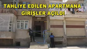 Tahliye edilen apartmana girişler açıldı