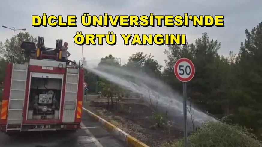 Dicle Üniversitesi'nde örtü yangını