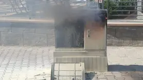 Elektrik panosu alev alev yandı