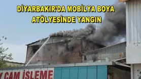 Diyarbakır’da mobilya boya atölyesinde yangın