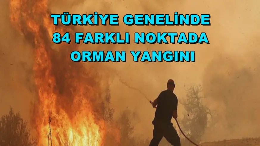 Türkiye genelinde 84 farklı noktada orman yangını