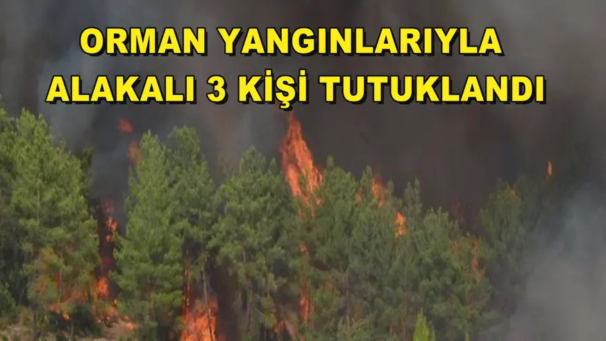 Orman yangınlarıyla alakalı 3 kişi tutuklandı