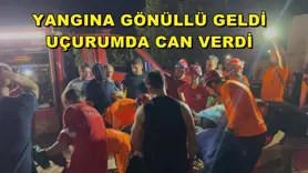 Yangına gönüllü geldi, uçurumda can verdi