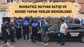Ruhsatsız hayvan satışı ve kesimi yapan yerler mühürlendi