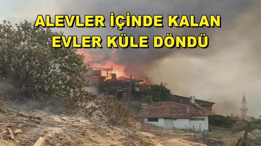 Alevler içinde kalan evler küle döndü