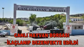 Canlı Hayvan Borsası ilaçlanıp dezenfekte edildi