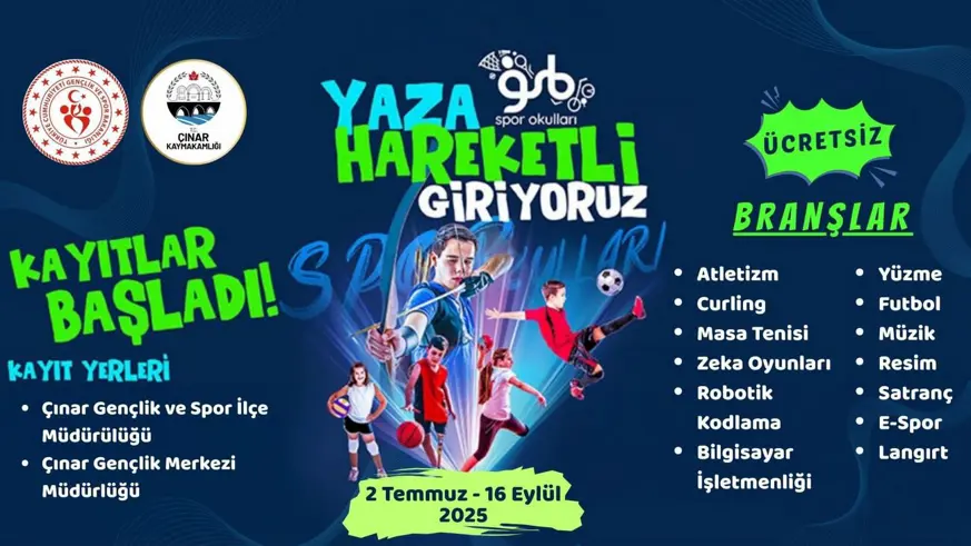 ÇINARLI GENÇLER SPORA VE EĞLENCEYE DOYACAK