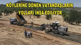 Köylerine dönen vatandaşların yolları inşa ediliyor