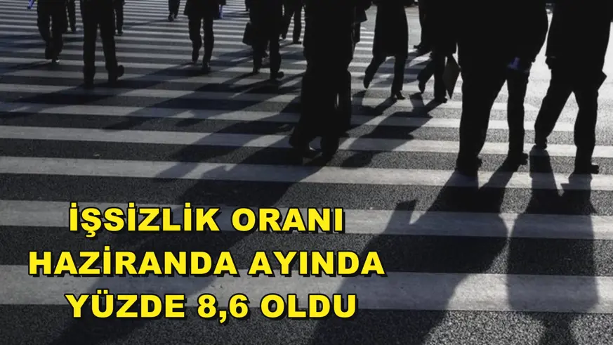 İşsizlik oranı Haziranda ayında yüzde 8,6 oldu
