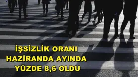 İşsizlik oranı Haziranda ayında yüzde 8,6 oldu