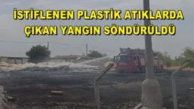 İstiflenen plastik atıklarda çıkan yangın söndürüldü